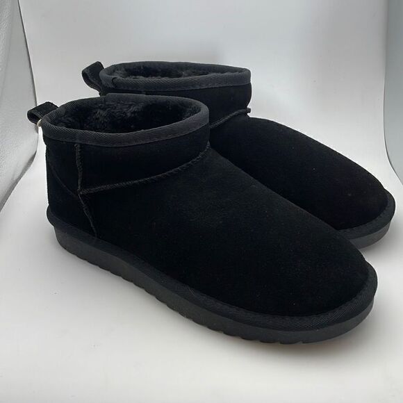 CUSHIONAIRE Women's Cozypull on boot +Memory Foam 9 BLACK - Picture 1 of 7